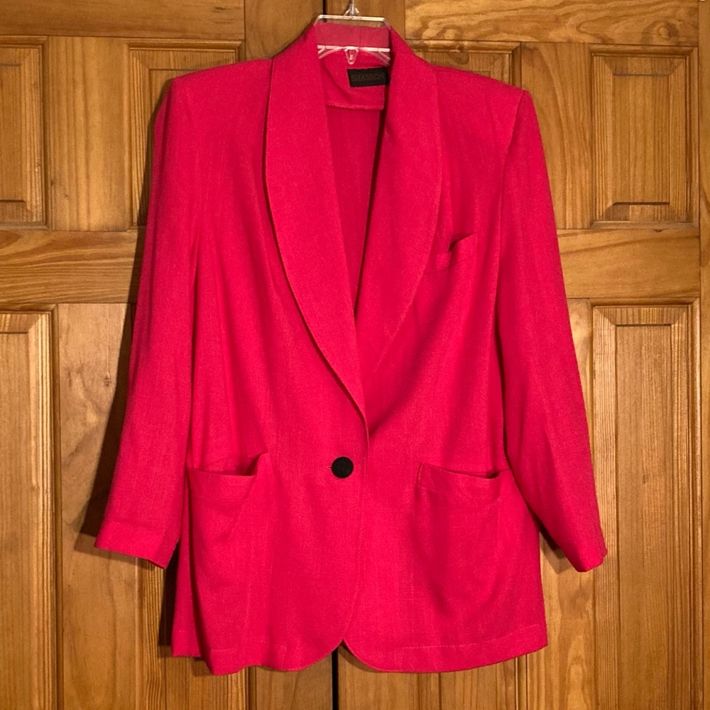 NWOT Shannon Vintage 80's Blazer Career Pink Women's Size M Medium